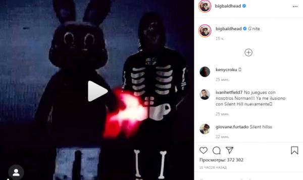 Норман Ридус опубликовал странное видео с кроликом Робби из Silent Hill