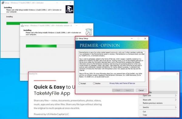 Образы Windows 11 со сторонних ресурсов оказались заражены вредоносными программами