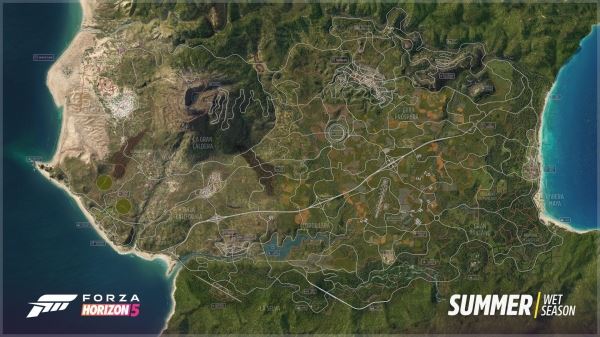 Представлена полноценная карта игрового мира Forza Horizon 5