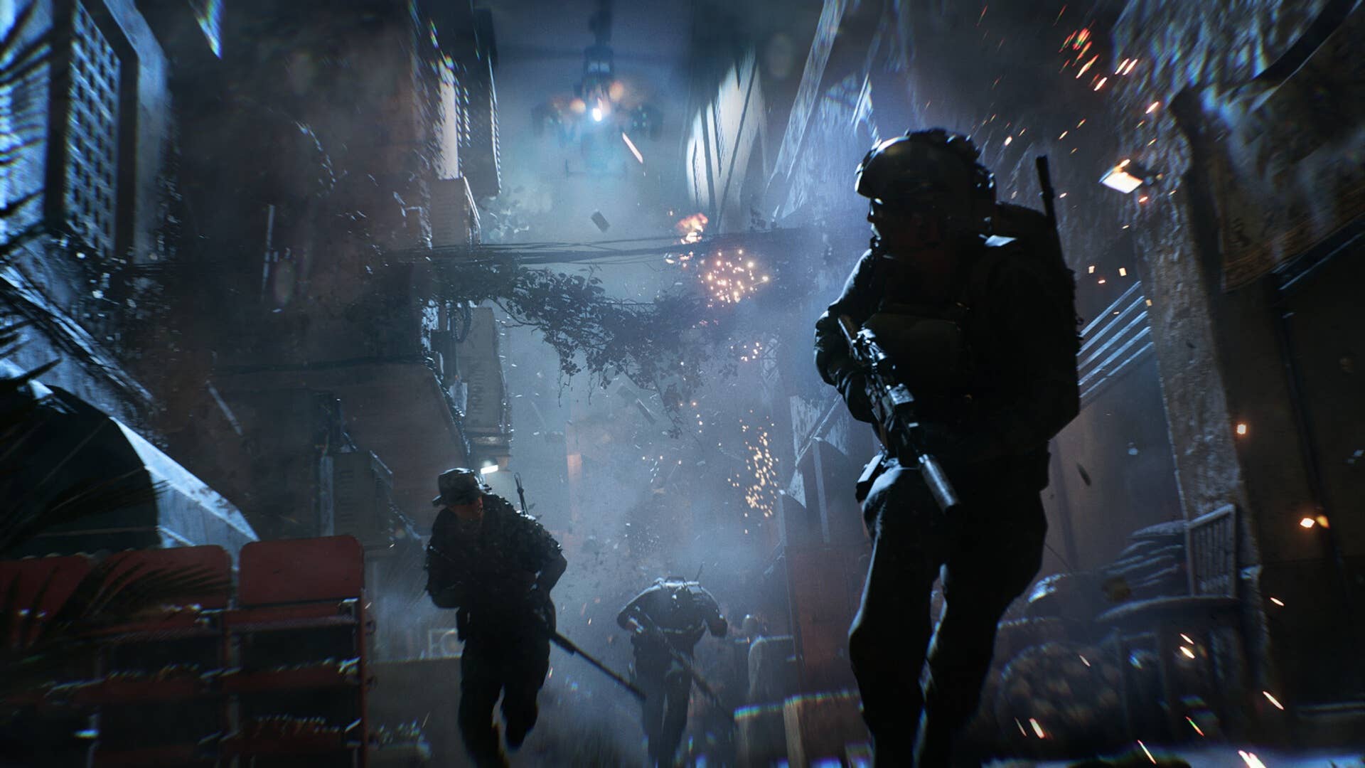 солдаты Battlefield 6 бегут ночью